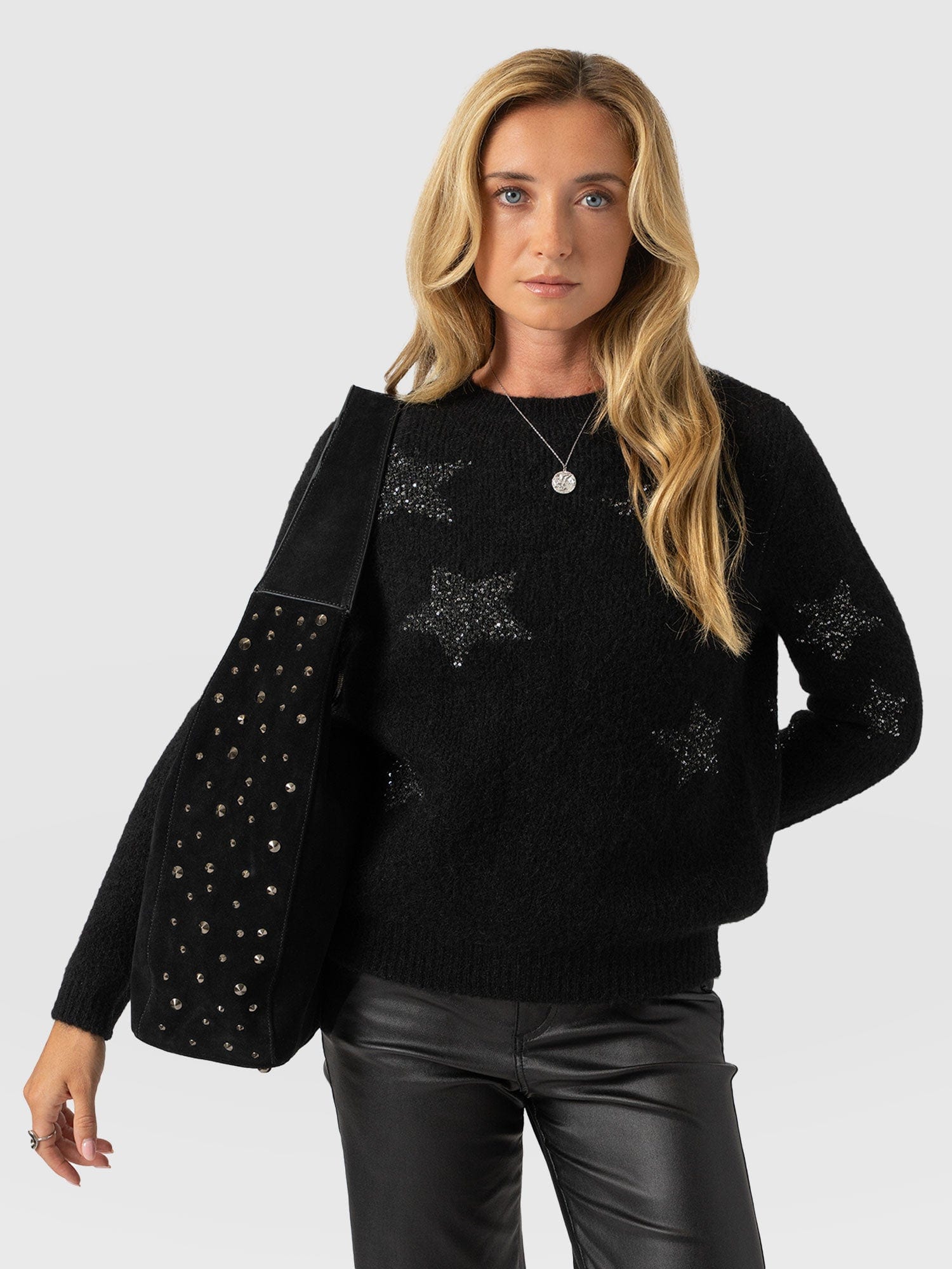Indy Star Jumper - Black - Women's Jumpers | Saint + Sofia® USA